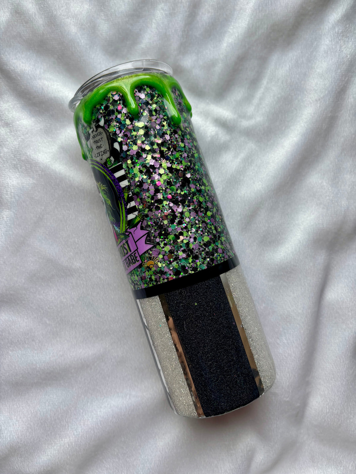 Beetlejuice Glitter Tumbler