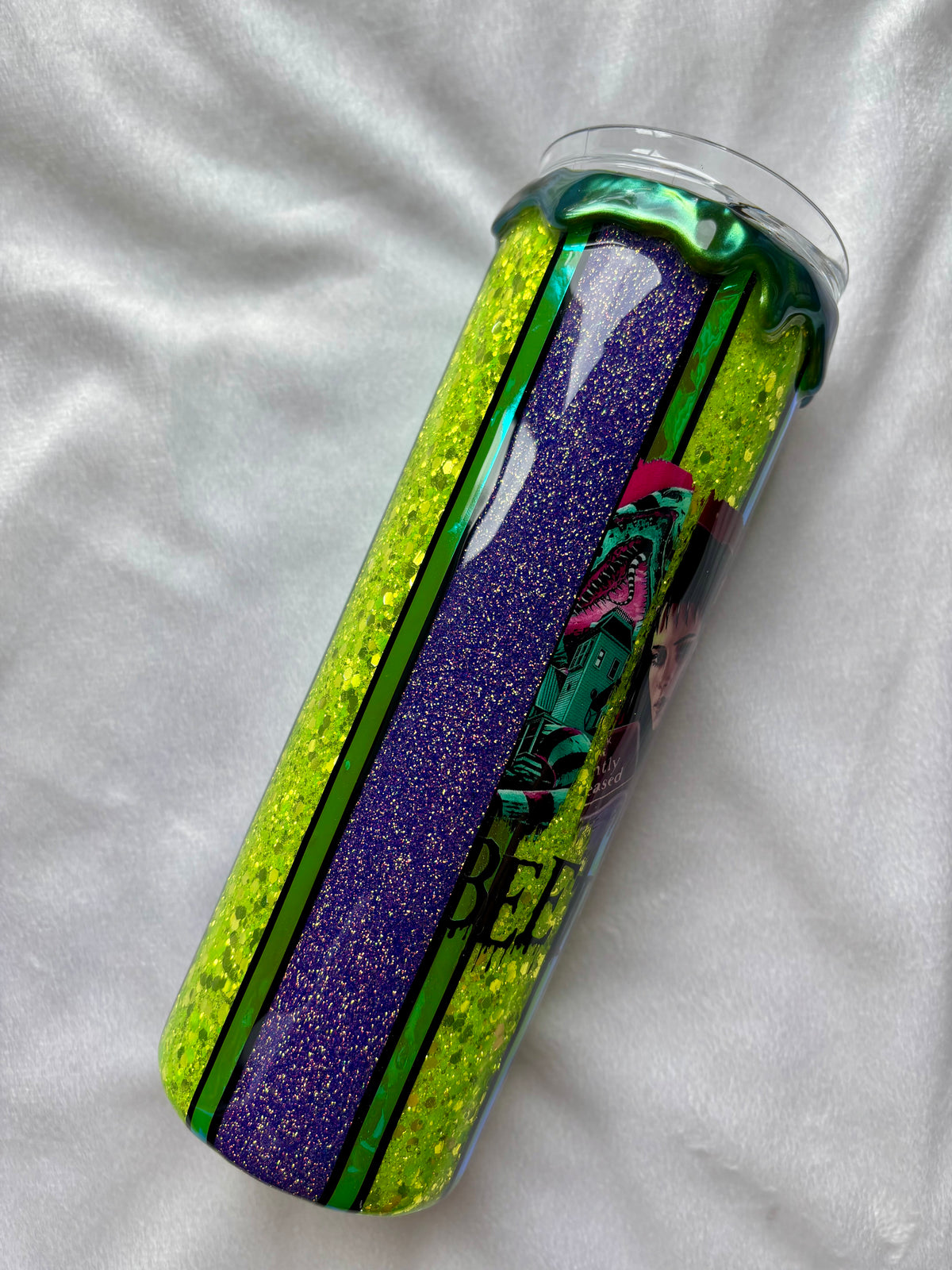 Beetlejuice Glitter Tumbler