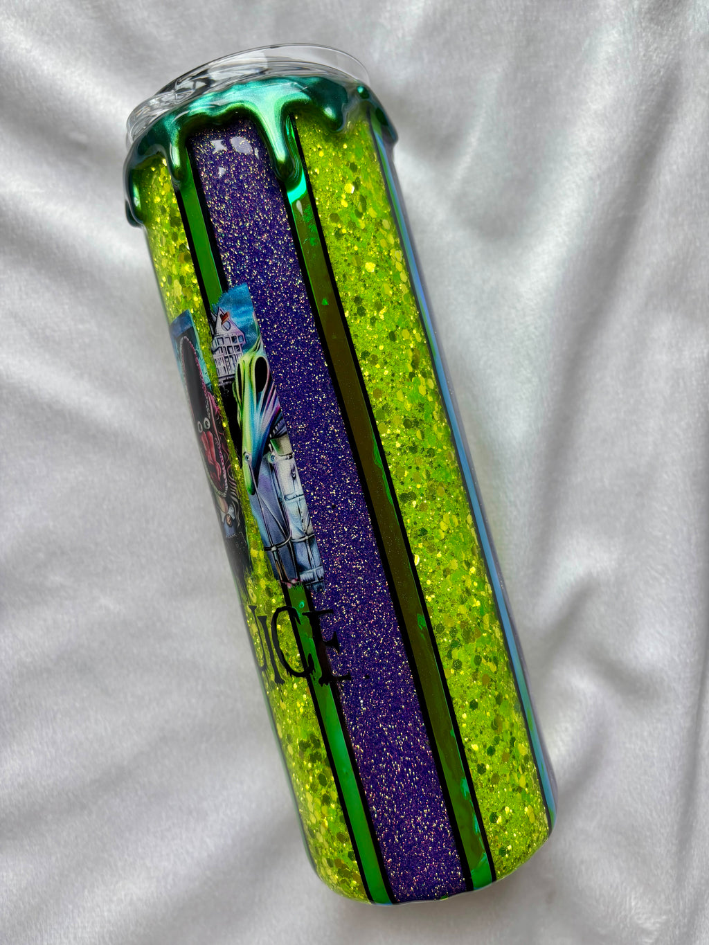 Beetlejuice Glitter Tumbler