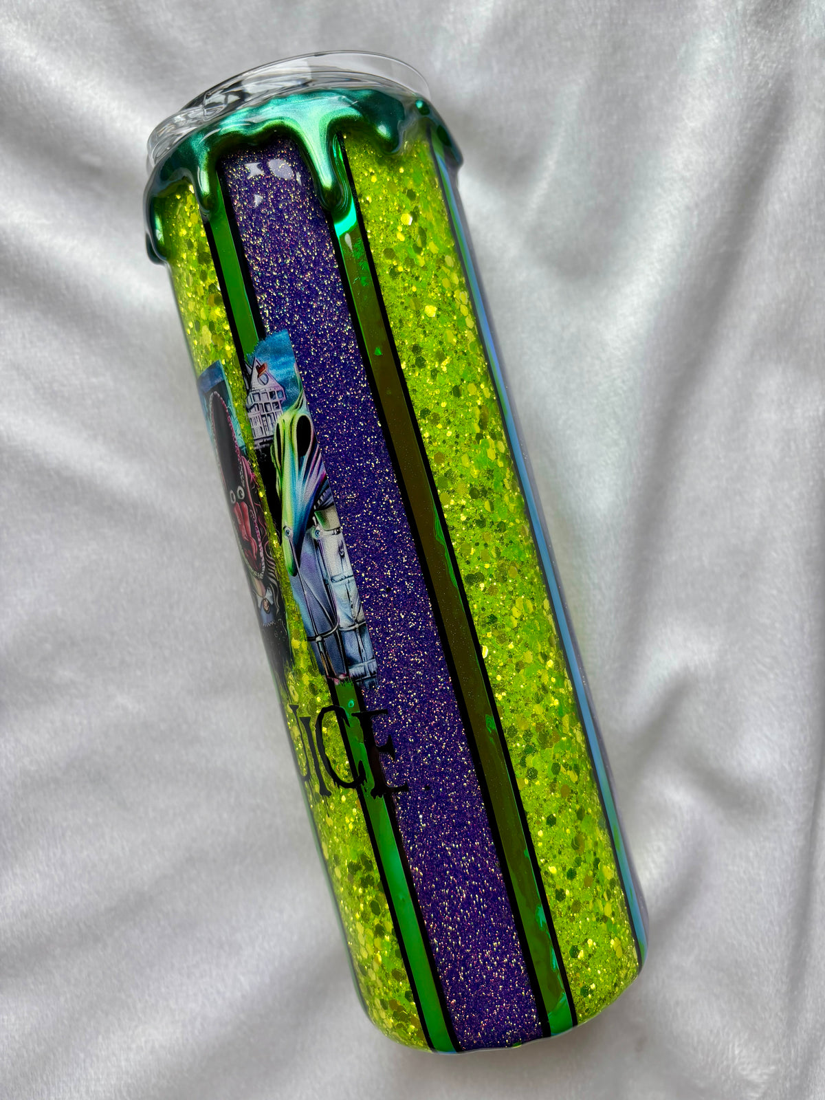 Beetlejuice Glitter Tumbler